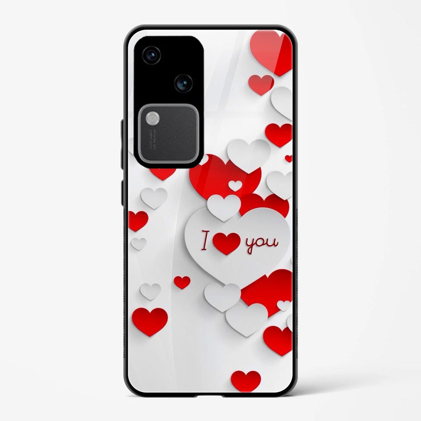 Printed Tempered Glass Back Cover Compatible with Vivo V30 5G - Romantic Valentine’s Day Art & Design Glass Case - DHARM IT PRIVATE LIMITED