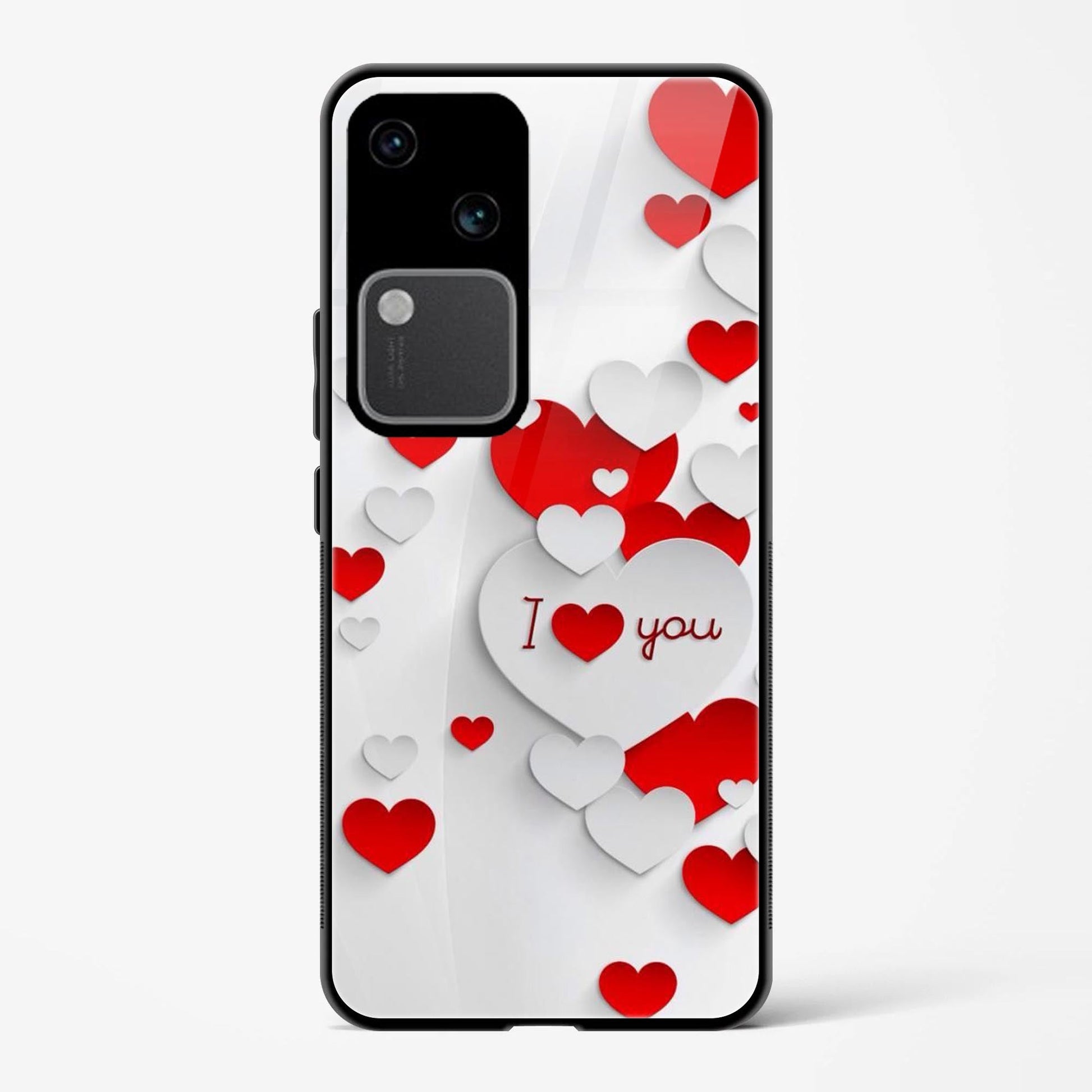 Printed Tempered Glass Back Cover Compatible with Vivo V30 5G - Romantic Valentine’s Day Art & Design Glass Case - DHARM IT PRIVATE LIMITED