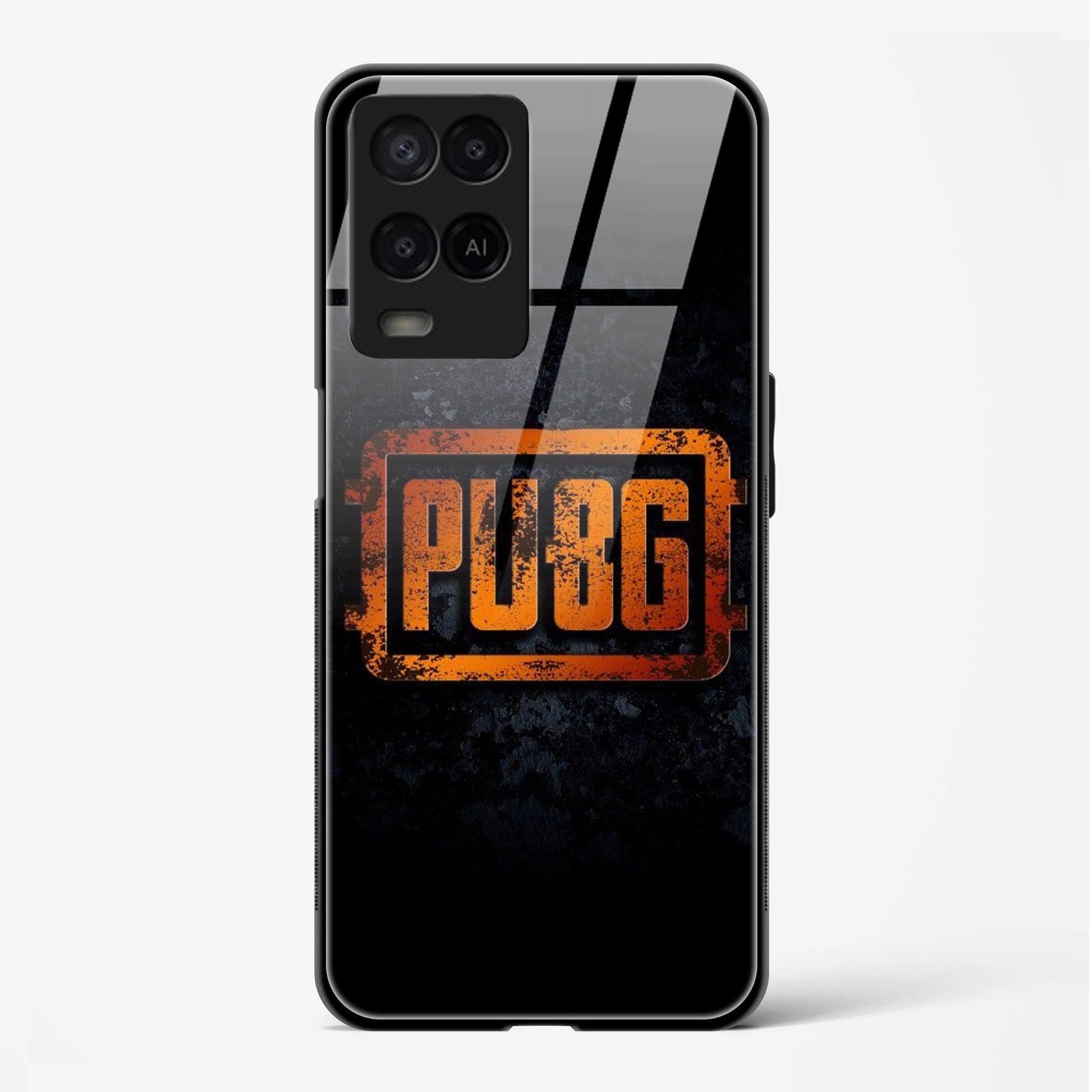 PUBG Printed Back Glass Cover for Compatible with Oppo A54 Attractive and Uniquely Crafted Smartphone Case - Mypcwala