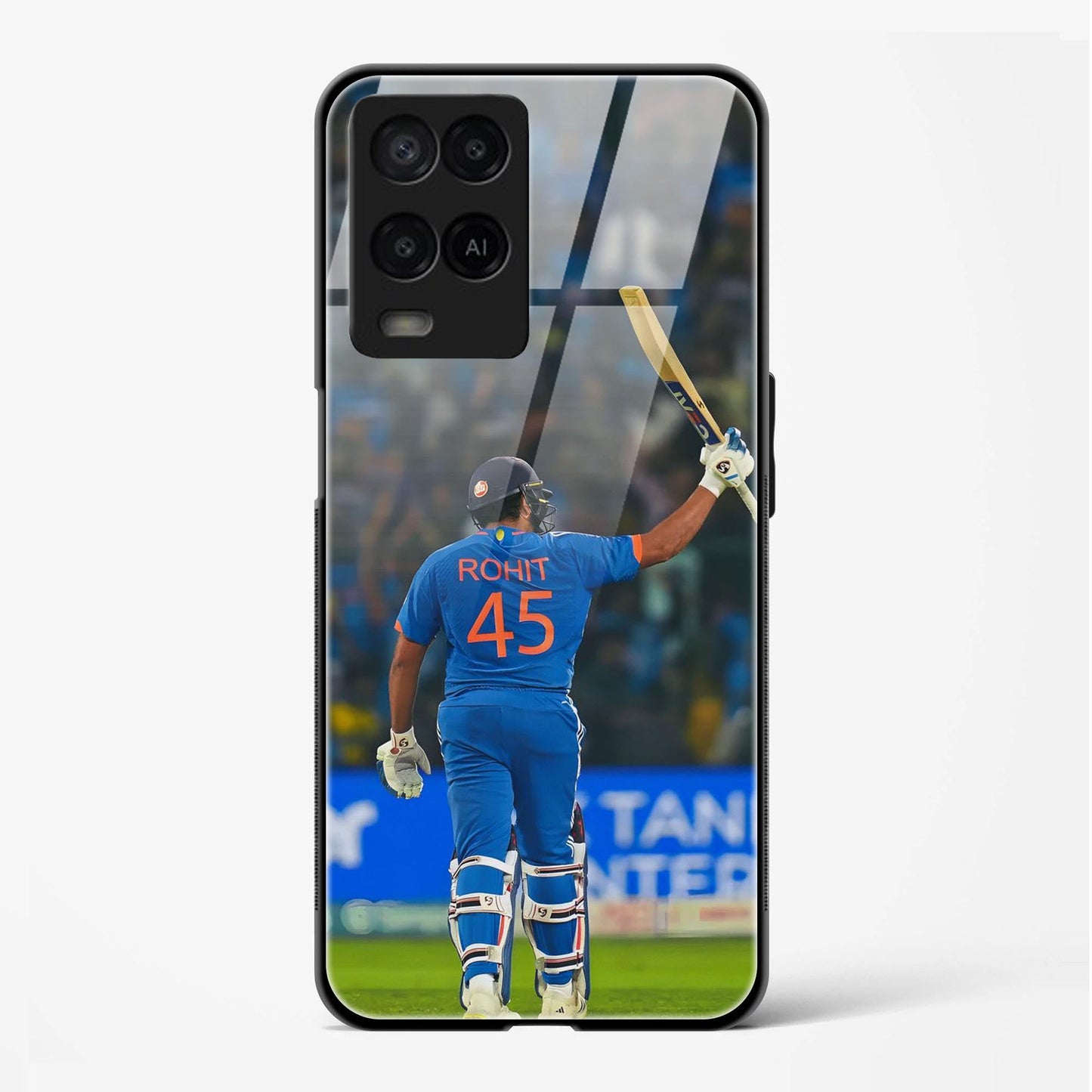 Rohit Sharma Printed Back Glass Cover for Compatible with Oppo A54 Attractive and Uniquely Crafted Smartphone Case - Mypcwala