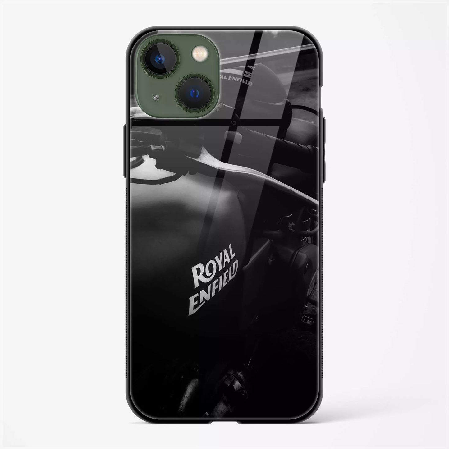Royal Enfield Glass Back Case for iPhone 15 | Biker Edition Slim Cover | My PC Wala - DHARM IT PRIVATE LIMITED