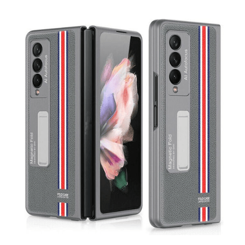 Samsung Galaxy Z Fold 4 Genuine Leather Case with Kickstand | Premium Protective Cover by mypcwala - Mypcwala