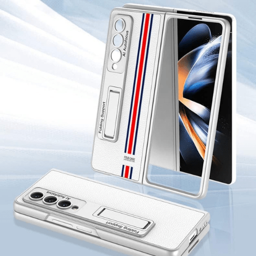 Samsung Galaxy Z Fold 4 Genuine Leather Case with Kickstand | Premium Protective Cover by mypcwala - Mypcwala