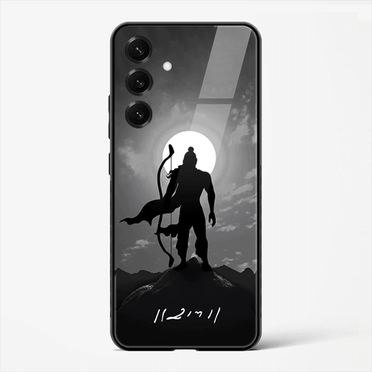 Shree Ram Divine Blessing Premium Glass Phone Cover for Samsung Galaxy S25 - DHARM IT PRIVATE LIMITED