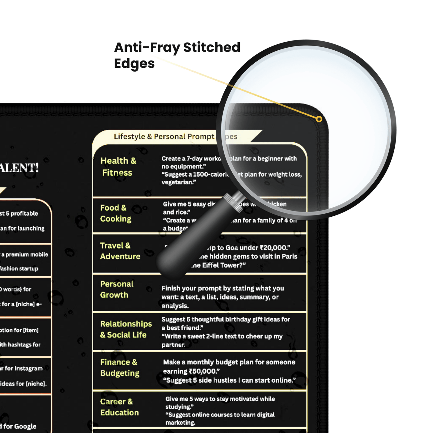 Smart Desk Mat | ChatGPT Prompt Mastery | Durable Stitched Edges - Mypcwala