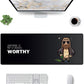 Still Worthy Stitched Desk Mat | Large Gaming & Office Mouse Pad | Non - Slip Rubber Base | Extended Desk Mat for Keyboard & Laptop - Mypcwala