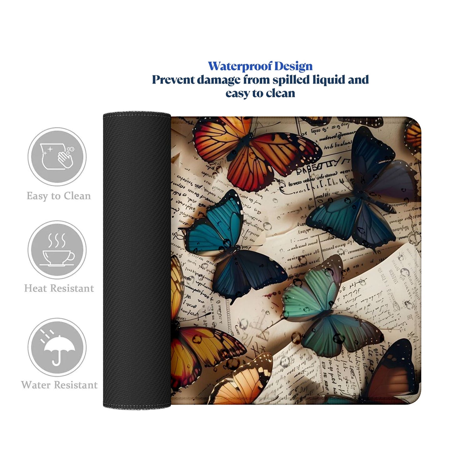 Strich Butterfly Dreams Mouse Pad – Large Extended Desk Mat for Gaming & Office (L, XL, XXL) - Mypcwala