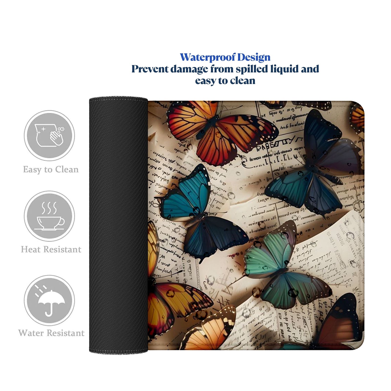 Strich Butterfly Dreams Mouse Pad – Large Extended Desk Mat for Gaming & Office (L, XL, XXL) - Mypcwala