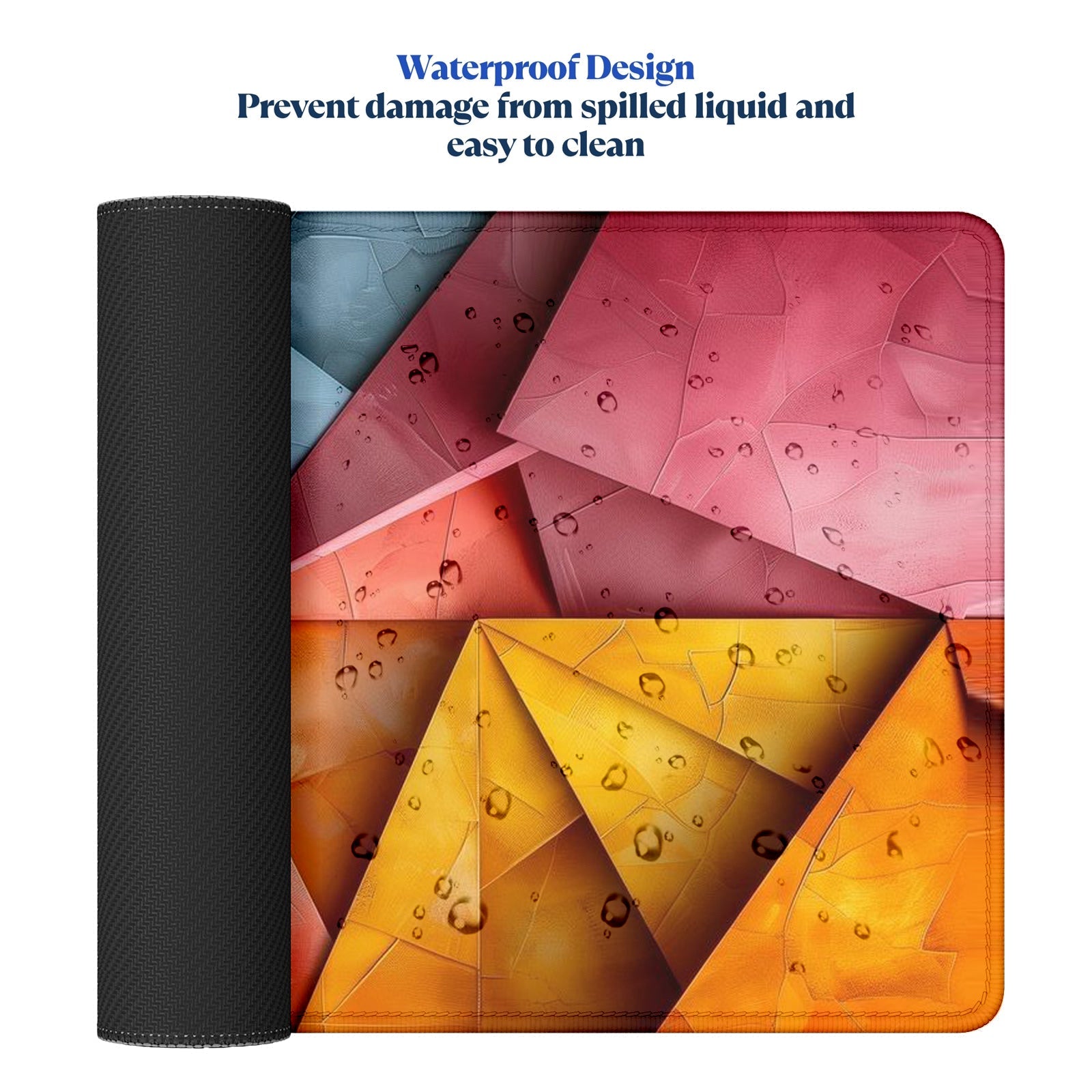 Strich Colorful Geometric Art Mouse Pad – Extended Desk Mat for Gaming & Office (L, XL, XXL) - Mypcwala