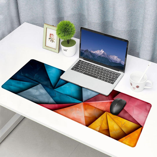 Strich Colorful Geometric Art Mouse Pad – Extended Desk Mat for Gaming & Office (L, XL, XXL) - Mypcwala