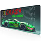 Strich Crazy Alligator Racing Car Gaming Mouse Pad – Green Turbo GTR Extended Desk Mat (L, XL, XXL) - Mypcwala