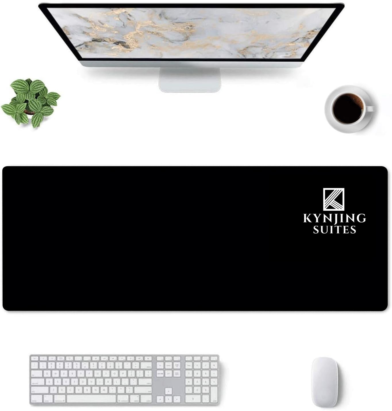 Strich Custom Logo Mouse Pad – Professional Black Desk Mat with Branding (L, XL, XXL) - Mypcwala