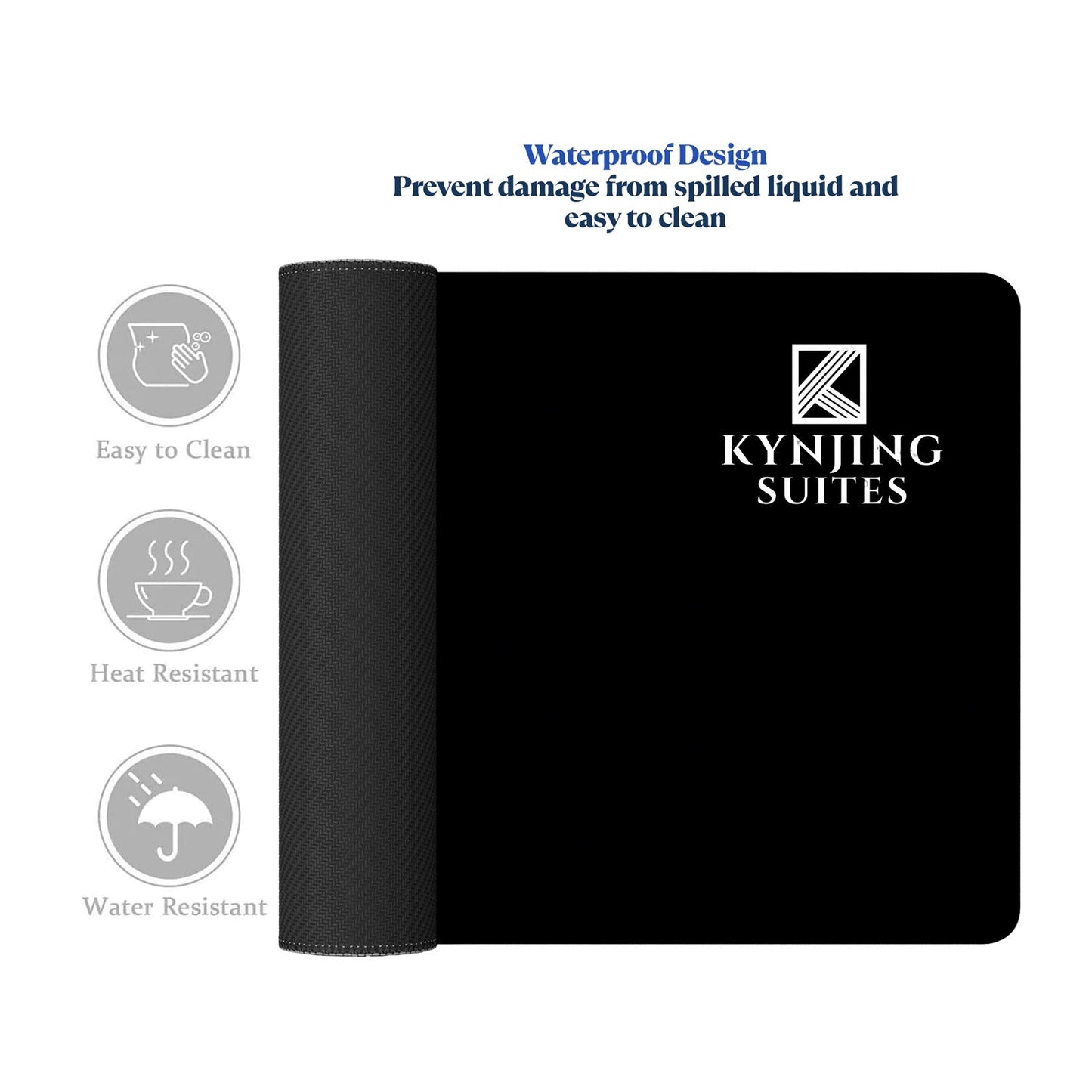 Strich Custom Logo Mouse Pad – Professional Black Desk Mat with Branding (L, XL, XXL) - Mypcwala