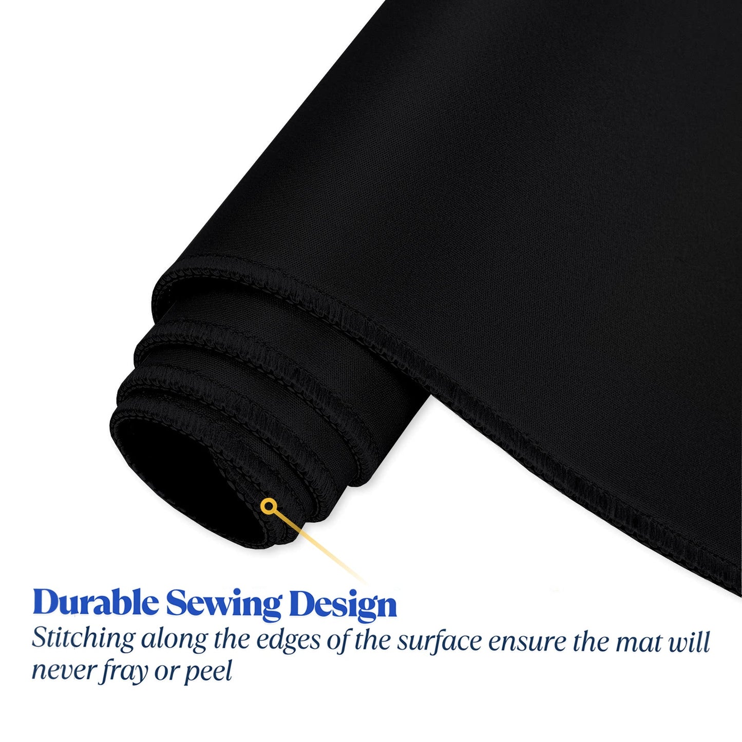 Strich Custom Logo Mouse Pad – Professional Black Desk Mat with Branding (L, XL, XXL) - Mypcwala