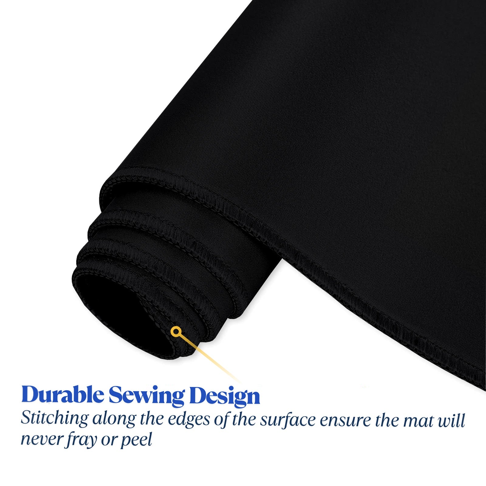 Strich Custom Logo Mouse Pad – Professional Black Desk Mat with Branding (L, XL, XXL) - Mypcwala