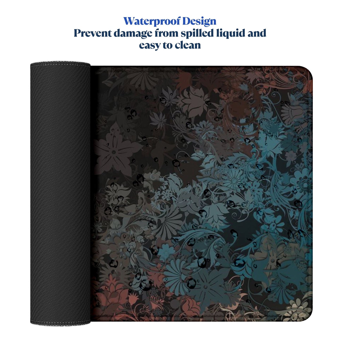 Strich Elegant Floral Pattern Mouse Pad – Large Desk Mat for Gaming & Office (L, XL, XXL) - Mypcwala