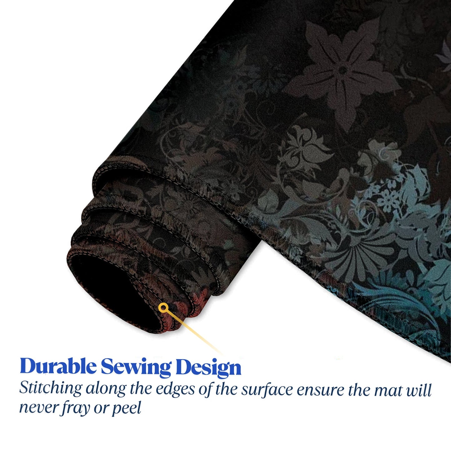 Strich Elegant Floral Pattern Mouse Pad – Large Desk Mat for Gaming & Office (L, XL, XXL) - Mypcwala