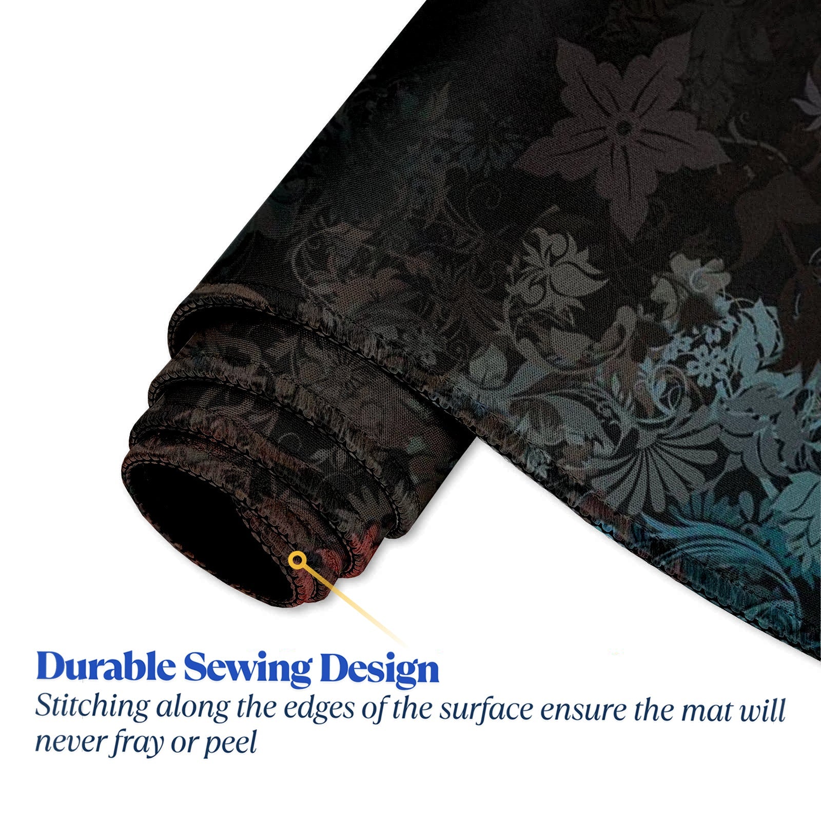 Strich Elegant Floral Pattern Mouse Pad – Large Desk Mat for Gaming & Office (L, XL, XXL) - Mypcwala