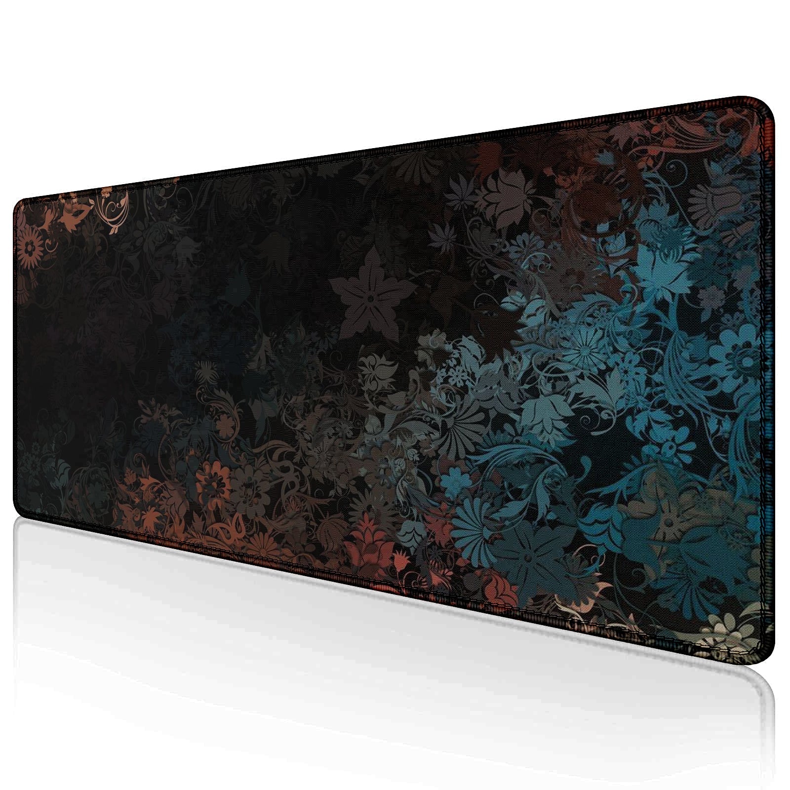 Strich Elegant Floral Pattern Mouse Pad – Large Desk Mat for Gaming & Office (L, XL, XXL) - Mypcwala