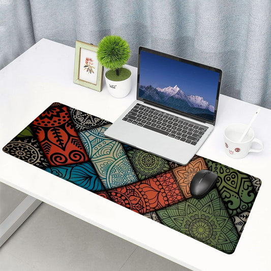 Strich Mandala Pattern Mouse Pad – Large Extended Desk Mat for Gaming & Office (L, XL, XXL) - Mypcwala