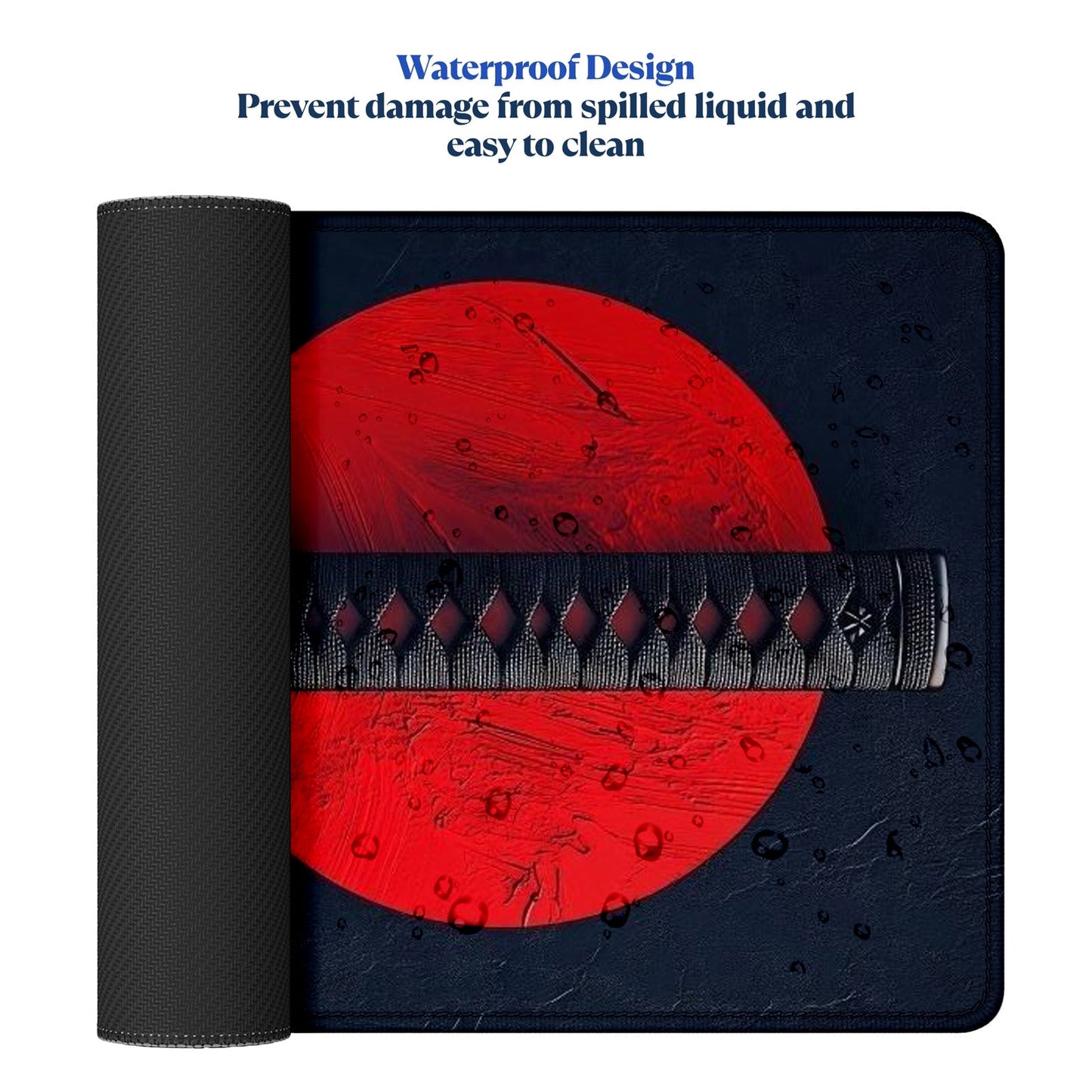 Strich Samurai Katana Mouse Pad – Extended Gaming Desk Mat with Japanese Sun Design (L, XL, XXL) - Mypcwala