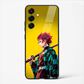 Tanjiro Kamado Premium Glass Phone Cover for Samsung Galaxy S25 - DHARM IT PRIVATE LIMITED