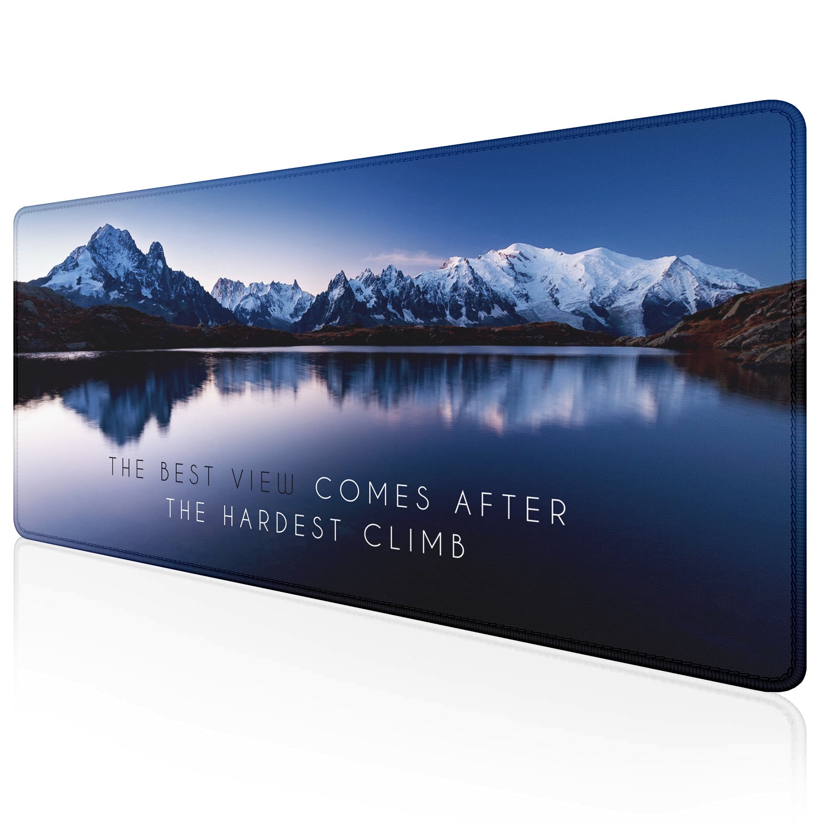 The Best View – Mountain Landscape Stitched Desk Mat | Large Gaming & Office Mouse Pad | Non - Slip Rubber Base | Extended Desk Mat for Laptop & Keyboard - Mypcwala