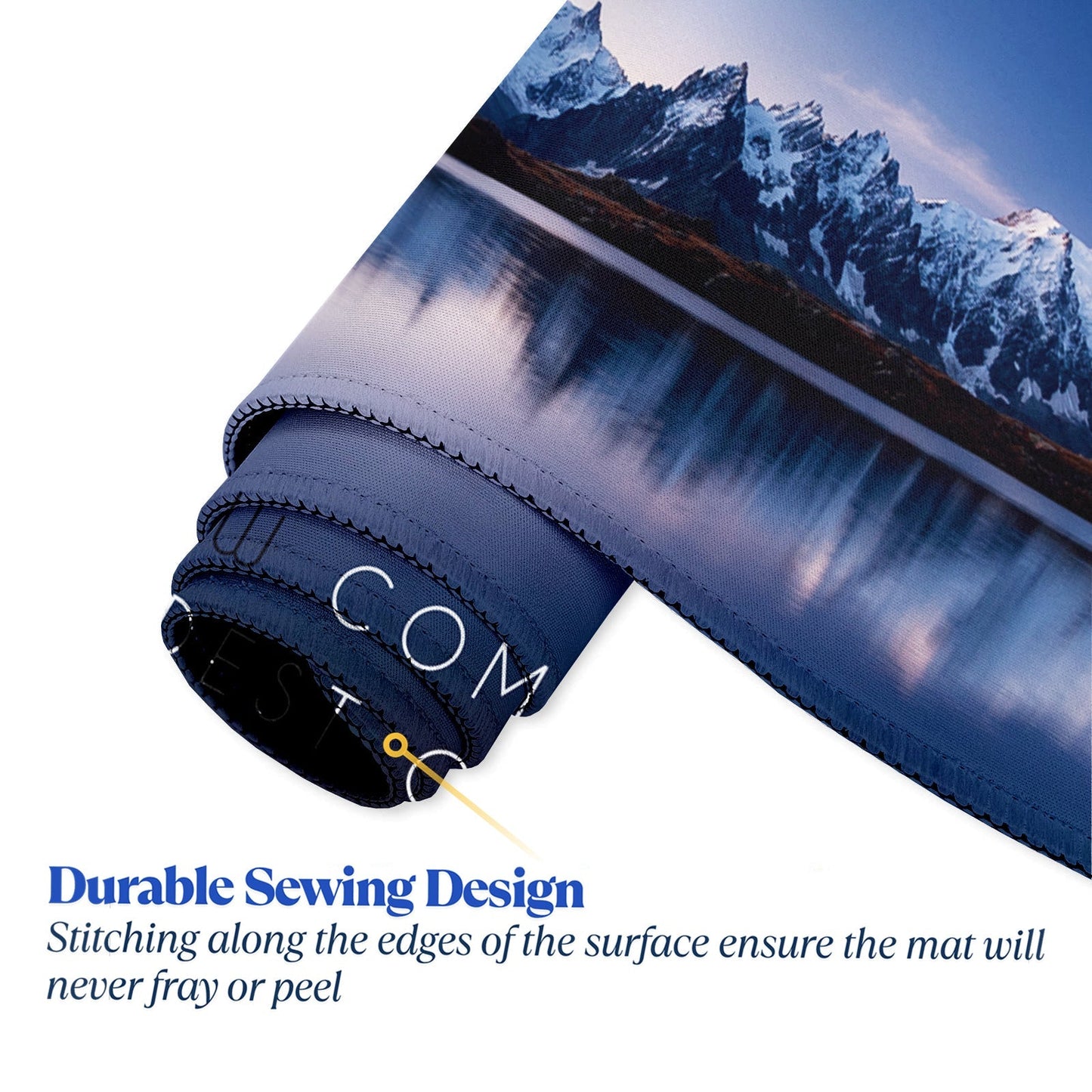 The Best View – Mountain Landscape Stitched Desk Mat | Large Gaming & Office Mouse Pad | Non - Slip Rubber Base | Extended Desk Mat for Laptop & Keyboard - Mypcwala