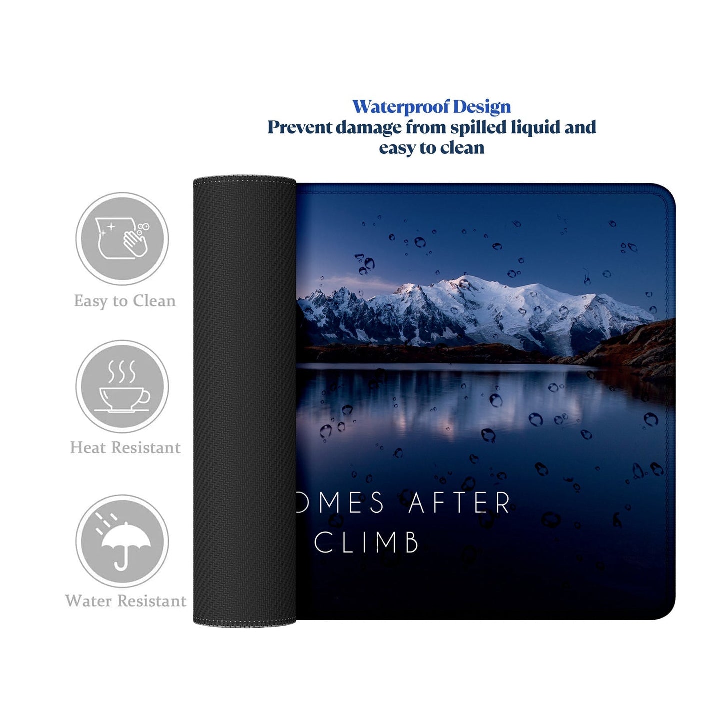 The Best View – Mountain Landscape Stitched Desk Mat | Large Gaming & Office Mouse Pad | Non - Slip Rubber Base | Extended Desk Mat for Laptop & Keyboard - Mypcwala