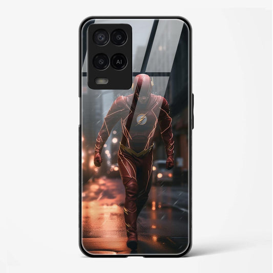 The Flash Printed Back Glass Cover for Compatible with Oppo A54 Attractive and Uniquely Crafted Smartphone Case - Mypcwala