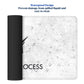Trust The Process Stitched Desk Mat – Large Extended Mouse Pad – Minimalist Design, Non - Slip Rubber Base, Smooth Surface, Durable Edges – Office & Gaming Desk Accessory (Marble White) - Mypcwala