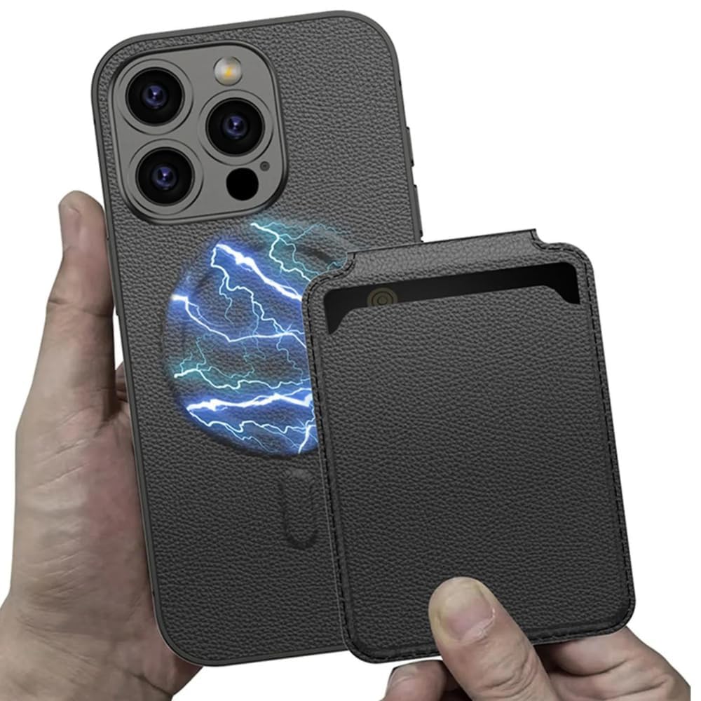 Ultra Hybrid Premium Case Magnetic Detachable 2 in 1 for iPhone 16 Pro Wallet Case with Card Holde,RFID Blocking Kickstand Credit Slots - Mypcwala