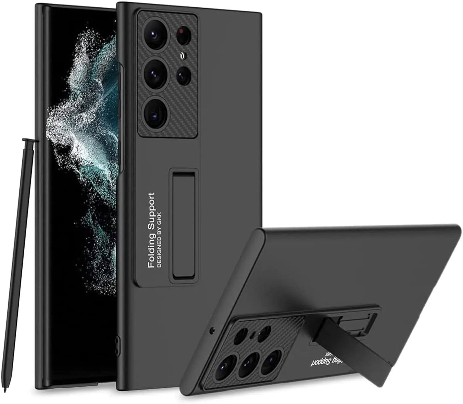 Ultra Thin Back Case for Samsung Galaxy S23 Ultra Cover | with Inbuilt Stand Full Body Protection Back Cover - Mypcwala